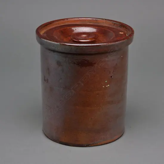 New Zealand stoneware crock and cover,